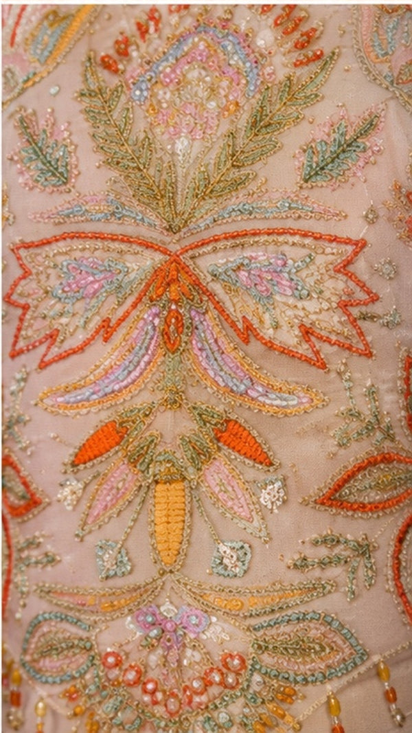 Ivory Floral Embroidered Palazzo/ Sharara Set | 5Y to 9Y