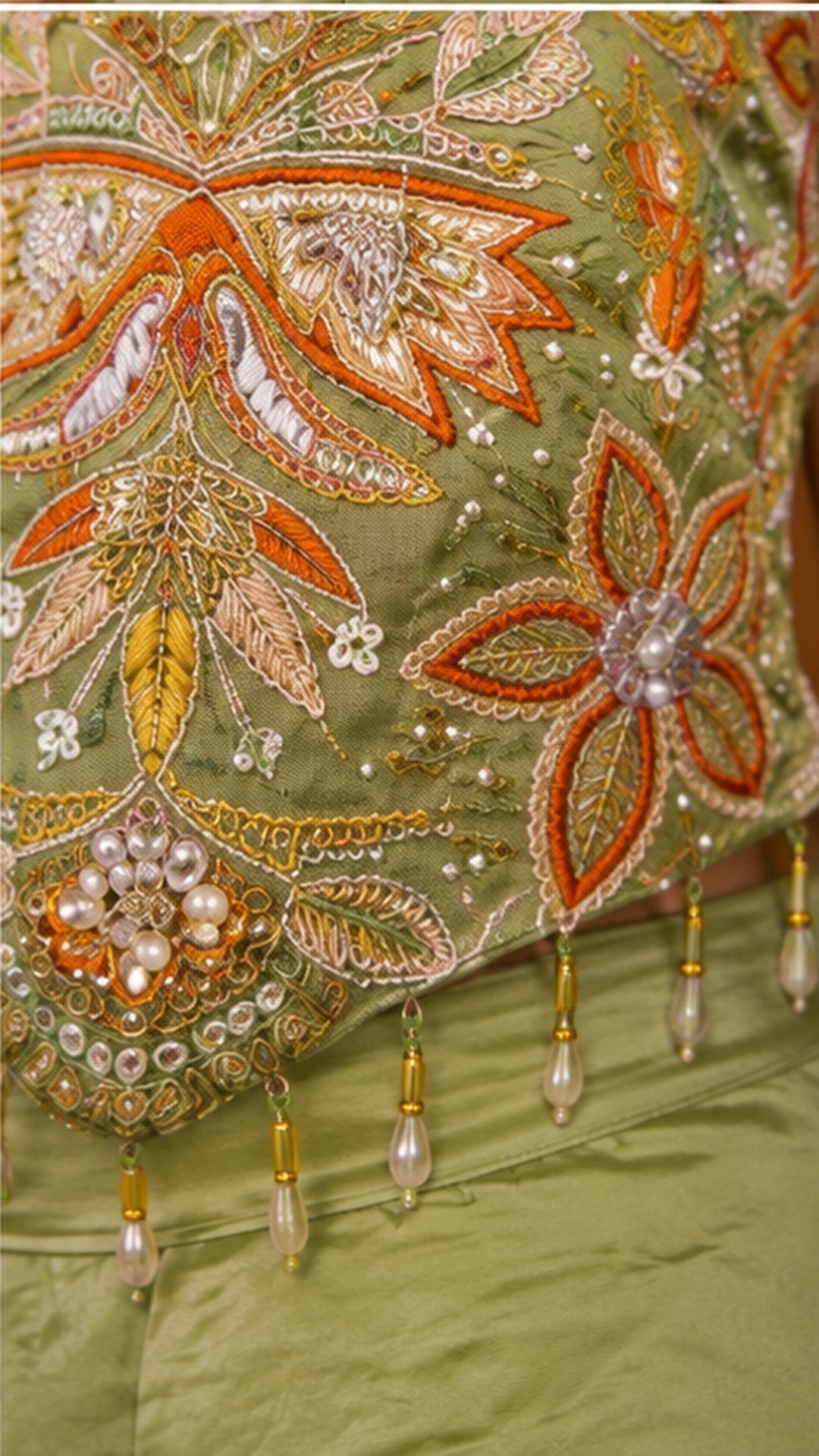 Pistachio Pearl Embroidered Palazzo Set | 5Y to 9Y