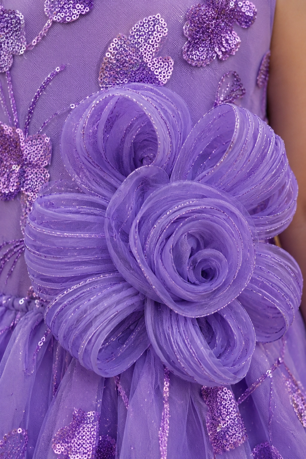 Pastel Lavender Floral Gown | 5Y to 11Y