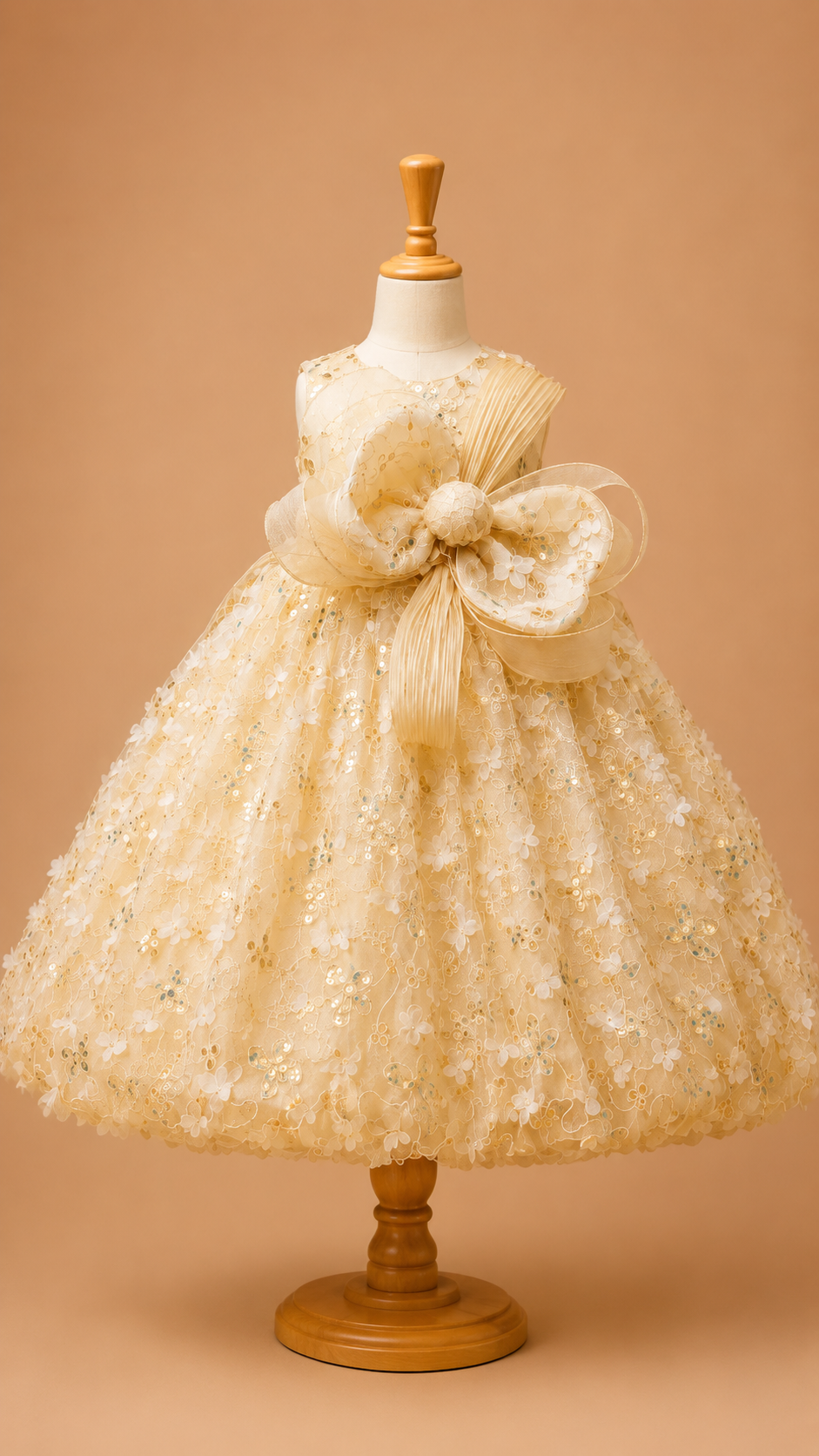 Ivory Blossom Princess Gown| Kids Party Wear
